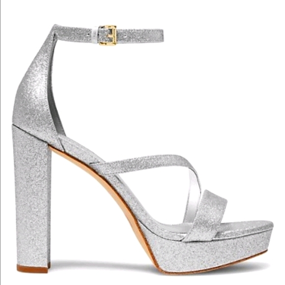 Michael Kors. Tanner Glitter Platform Sandals - Picture 1 of 2